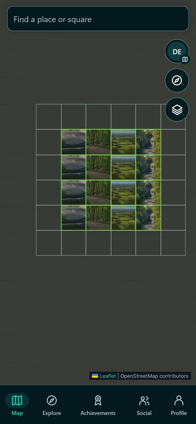 Actual Gridyssey Map screen with fictional demonstration records